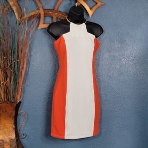 🔥Passion Fussion Orange & White Dress